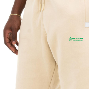 BEHRAM INTERNATIONAL Short Bermuda Homme en Coton Couleur Unie, Taille Élastique, Fermeture à Cordon, Tissu Respirant, Coupe Mi-Haute - Product Image 5