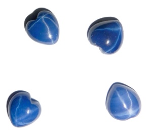 Saphir bleu étoilé en forme de cœur 9x9 mm 4 carats, cabochon poli créé en laboratoire avec effet étoile à 6 branches pour la fabrication de bijoux - Product Image 5