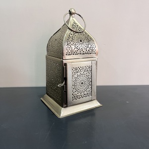 Artisan Design Moroccan Iron Decorative <b>Lantern</b> with <b>Gold</b> Finish for Home Decoration - Product Image 2