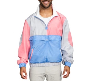 <b>Men's</b> OEM Casual Outdoor Sportswear Breathable Nylon Windbreaker <b>Jacket</b> Custom Logo <b>Pullover</b> Waterproof <b>Jacket</b> - Product Image 1