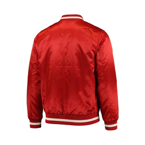 WARPRO INDUSTRY Men's Premium Wool/Polyester Bomber Jacket Lightweight Waterproof <b>Vintage</b> Casual Streetwear Outerwear Custom - Product Image 2