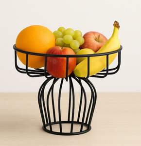 Corbeille à fruits décorative en métal, bol en fil métallique pour une décoration intérieure élégante des cuisines - Product Image 4
