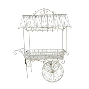 1-Tier <b>Vintage</b> Wrought Iron Circular <b>Plant</b> <b>Stand</b> Epoxy Coated Flower Pot Rack for Indoor Outdoor Garden Decor - Product Image 1