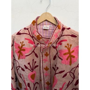Indian <b>Women</b> Jacket Handmade Floral Embroidery Jacket Boho Chic Inside Cotton Lining Jacket <b>For</b> Winter <b>Coat</b> - Product Image 4