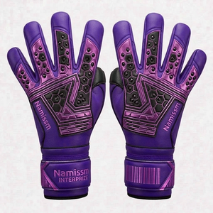 Gants de gardien de but professionnels avec drapeaux des États-Unis et d'Australie, look sportif, équipement de football réaliste, gants de gardien de but de football. - Product Image 3