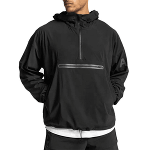 Sudadera con capucha de lujo personalizada para ropa deportiva, de alto rendimiento, elástica en 4 direcciones, para golf, de forro polar ligero, con cremallera de un cuarto y corte holgado - Product Image 1