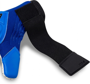 Professional Football Goalkeeper Gloves Blue White Speckled PU Silicone Full Finger Non-Slip Adjustable <b>Wrist</b> <b>Strap</b> Unisex - Product Image 3