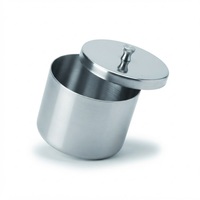 Pot à pansements chirurgical en acier inoxydable avec couvercle et bouton, conteneur en coton de haute qualité pour usage hospitalier DE 2675 DE 2681