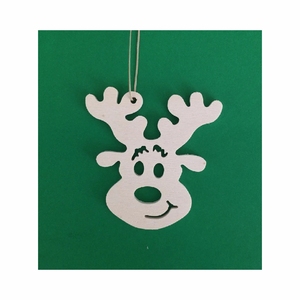 Custom Wooden Reindeer Christmas Ornaments Wholesale Laser <b>Cut</b> Blank Wood Xmas <b>Tree</b> Hanging Crafts Decoration Christmas Ornament - Product Image 3