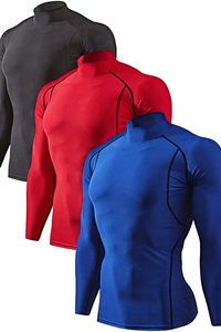 Maillots de compression personnalisés pour hommes BJJ MMA à manches longues en Spandex/Polyester 220g, imprimés par transfert thermique, respirants, service OEM - Product Image 5