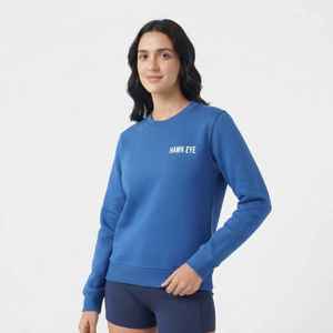 เสื้อสเวตเตอร์คอกลมผู้หญิง สีฟ้า ผ้าฝ้าย 100% ถักลายตัวอักษร สำหรับใส่ในฤดูใบไม้ร่วง - Product Image 1