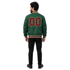 Veste universitaire personnalisée à livraison rapide, corps en polaire avec broderie du nom, coupe unisexe, idéale pour les marques de streetwear américaines - Product Image 6