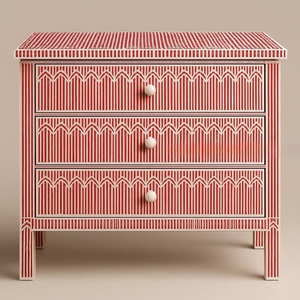 ILAHI's Bone Inlay <b>Drawer</b> Modern Design Agate Detailing <b>Storage</b> Portable Home Furniture - Product Image 2