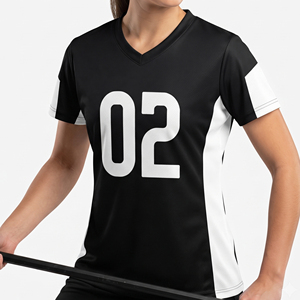 Camiseta de Lacrosse para Mujer, Cuello en V, Personalizada para Equipo, Camiseta Deportiva de Malla para Entrenamiento - Product Image 1
