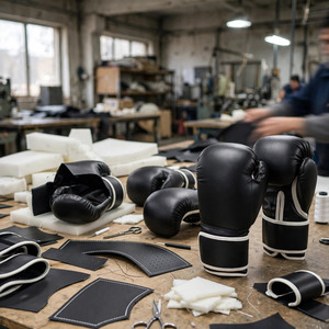 Custom OEM/ODM Leather for Closure Boxing Gloves with Adjustable Wrist <b>Strap</b> Unisex Training Gloves - Product Image 2
