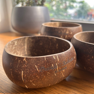 ชามมะพร้าวธรรมชาติ 100% ออร์แกนิค  รักษ์โลก  งานฝีมือ  ชามเสิร์ฟจากเวียดนาม ขายส่ง - Product Image 4