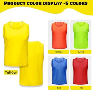 Custom Unisex <b>Soccer</b> Training Bibs Breathable Mesh Vest 100% Polyester Quick Dry Anti-Bacterial Anti-Uv Sublimated Print Front - Product Image 5