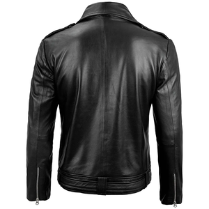 2026 OEM Tendance Actuelle Veste en Cuir de Vachette Noir Original pour Homme avec Poches Zippées 100% Haute Qualité Faible MOQ Mode Hiver Imperméable - Product Image 6