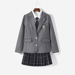 Blazer Escolar Personalizado al por Mayor con Logotipo Bordado, Dos Botones, Uniforme Básico de Primavera/Verano, 70% Poliéster, 30% Algodón - Product Image 4