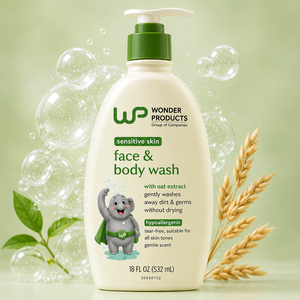 Nettoyant visage et corps pour enfants OEM/ODM à l'extrait d'avoine, hypoallergénique, sans larmes, pour peaux sensibles, avec marque privée au prix de gros - Product Image 2