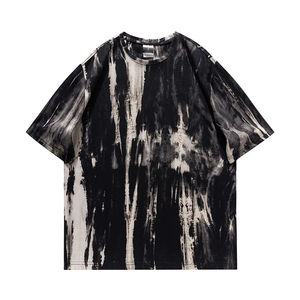 Camisetas Tie Dye de Corte Holgado, Algodón Teñido a Mano con Patrón en Espiral, Unisex, Estilo Urbano Juvenil, Ropa Transpirable de Verano - Product Image 5