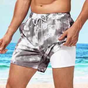 Shorts de Playa Personalizados, Ecológicos, de Tela Worsted, Ligeros, de Secado Rápido, con Cintura Elástica y Cordón Ajustable - Product Image 5