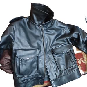 Chaqueta de Cuero Granulado para Mujer, Estilo Biker, con Mangas Desmontables, Tipo Bomber, en Piel de Oveja, Estilo Varsity - Product Image 1