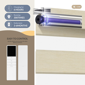 Persianas Zebra Inteligentes Hechas a Medida, Persianas Zebra Motorizadas de Primera Calidad, Control Remoto, Persianas Enrollables Inalámbricas, Persianas para Ventanas - Product Image 5
