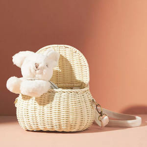 Eco-friendly Rattan School Bags for <b>Kids</b> Competitive Price Boho Wicker Natural <b>Kid</b> School <b>Backpack</b> - Product Image 1