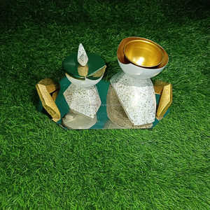 Haute qualité arabe métal Bakhoor brûleur ensemble aluminium laiton acier brûleur d'encens cadeau Setby zh commerçants - Product Image 5