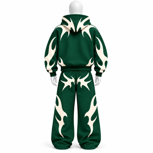 Chándal con logotipo bordado personalizado, chándal holgado estilo hip hop, chándal OEM para hombre, chándal personalizado de alta calidad, precio económico OEM - Product Image 3