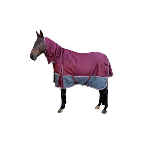 Couverture d'hiver pour cheval, couleur bordeaux, en polyester, imperméable, protection contre toutes les intempéries - Product Image 1