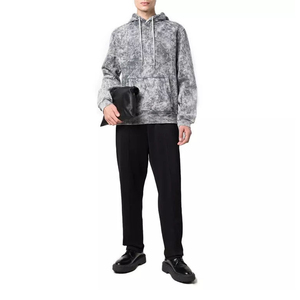 Sweat-shirts à capuche pour hommes de haute qualité, doublés, imperméables, épais, lourds, surdimensionnés, en coton, effet vieilli, style rétro, délavé à l'acide - Product Image 1