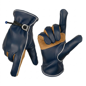 High Quality Leather Safety <b>gloves</b> Comfortable Fit Leather <b>Driver</b> <b>Gloves</b> for Hand Safety cowhide leather <b>driver</b> <b>gloves</b> - Product Image 5