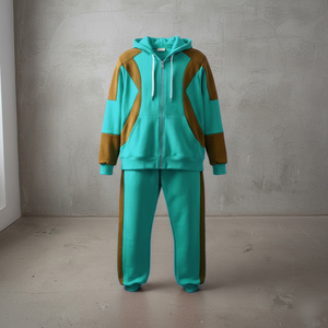 OEM/ODM Customized 100% Cotton Fleece Printed Solid Winter Hooded <b>Men's</b> Tracksuit 2 Tone Streetwear <b>Pullover</b> Comfortable Hip Hop - Product Image 2