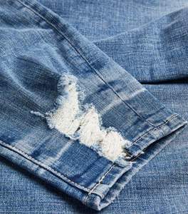 Mejores Jeans Rectos de Mezclilla Azul para Adultos, Cintura Media, Desgastados, Ecológicos, Resistentes al Viento, Transpirables, Casuales, Largos, de Poliéster/Algodón - Product Image 4