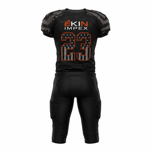 Conjunto de Uniforme de Fútbol Americano Sublimado Personalizado, Diseño de Camuflaje, Jersey de Fútbol Transpirable y Pantalones Integrados, Ropa Deportiva al por Mayor para Equipos - Product Image 2
