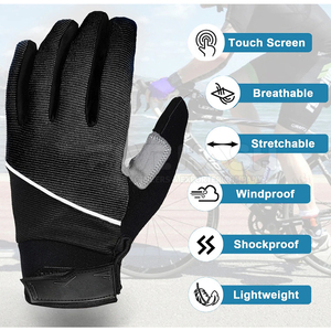 Professional Full Finger Biking <b>Gloves</b> Gel Padded <b>Touchscreen</b> Customized Full Finger Cycling <b>Gloves</b> - Product Image 5