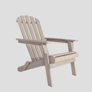 Chaise Adirondack en bois, fabriquée avec une structure en bois massif et un design à lattes larges, offrant un confort de siège relaxant en extérieur - Product Image 4