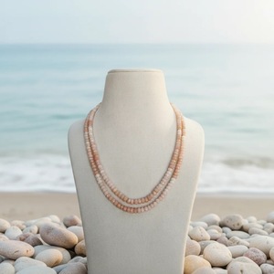 Wholesale 42cm Rose Gold <b>Necklace</b> Natural Pink <b>Opal</b> Strand Handcrafted Gemstone Jewelry for Wedding <b>Opal</b> Blush <b>Necklace</b> India - Product Image 5