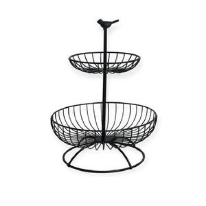 Nouvelle corbeille à fruits ronde à 2 niveaux en fil métallique, moderne et de haute qualité, prix abordable, taille et forme personnalisables - Product Image 5