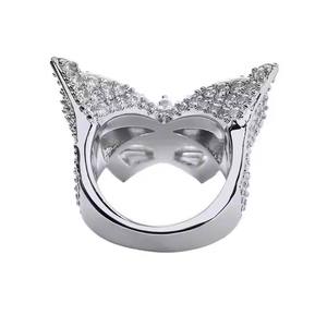 Hot Sale Luxury <b>Silver</b> & Gold Butterfly Hip Hop Diamond <b>Ring</b> for <b>Men</b> and Women Lab Created Round Stones Iced Available for Sale - Product Image 6