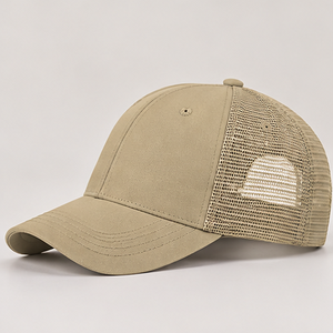 Wholesale OEM ODM Trucker Cap Unisex 6 Panel Cotton Twill Front Mesh Back Embroidery Logo Outdoor Trucker Caps Manufacturer - Product Image 2