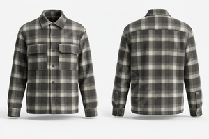 Camisa de Franela a Cuadros con Diseño Personalizado de Alta Calidad para Todas las Temporadas, con Botones y Bolsillos en el Pecho, Casual y Cómoda, de Manga Larga - Product Image 2