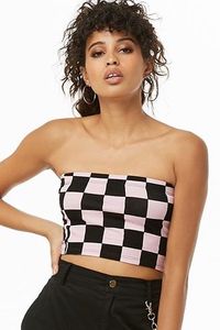 Top Corto Personalizado con Logotipo Frontal Estilo Y2K para Mujer, Sexy, con Estampado de Puntos, sin Tirantes, Gráfico, de una Pieza, Spandex/Poliéster, Secado Rápido, Venta al Por Mayor - Product Image 4