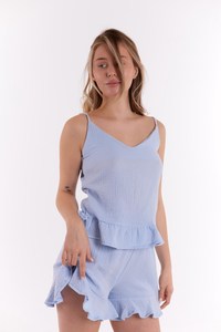 Falda pantalón de encaje blanco para mujer, con capas, cintura elástica, tiro medio, estilo dulce, ajuste regular, tela transpirable de elastano y poliéster - Product Image 6