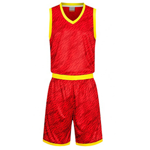 Ensembles d'uniformes de basketball unisexes respirants et réversibles, dernier design, vêtements de sport par sublimation, anti-humidité, séchage rapide, grandes tailles - Product Image 4