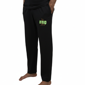 Ensemble de survêtement en coton pour homme, idéal pour l'entraînement en extérieur, comprenant un t-shirt noir oversize et un pantalon décontracté - Product Image 2