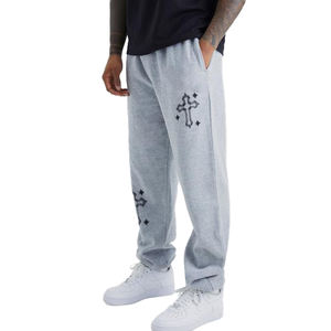 Pantalones Deportivos de Lujo con Estampado Personalizado para Hombre, 100% Algodón, Pantalones Deportivos Holgados, Pantalones de Gran Peso con Serigrafía - Product Image 2