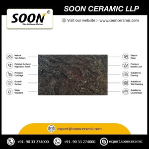Carrelage en marbre calcite poli SOON CERAMIC, brun, avec dalle en marbre brun, design contemporain, pour revêtement mural, sol et plan de travail. - Product Image 6